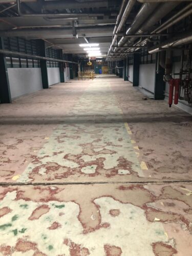 Factory floor before